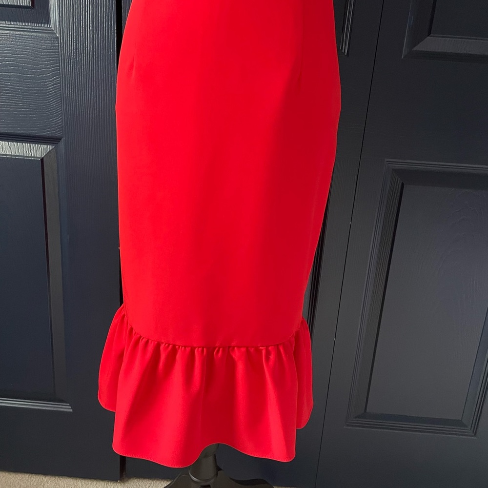 Nanette Lepore Red Ruffle Dress - Picture 4 of 12